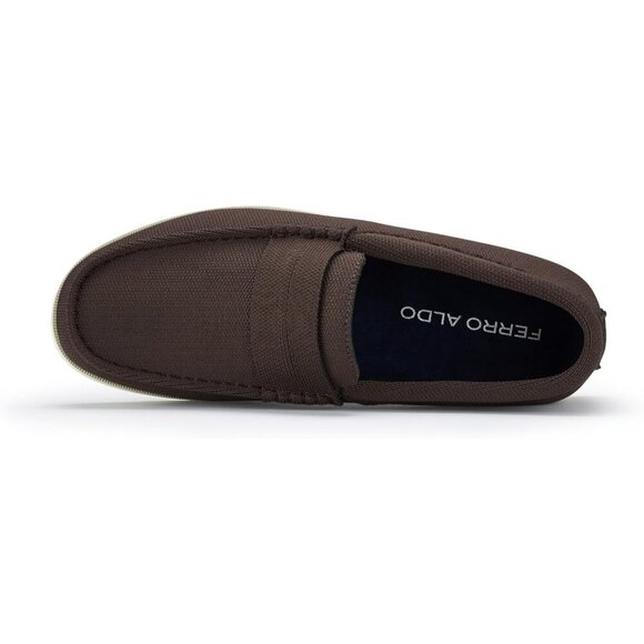 Ferro Aldo Men 〽️Men\'s Dark Mocha Aldo Collection Slip On Penny Driving Moccasins Loafer